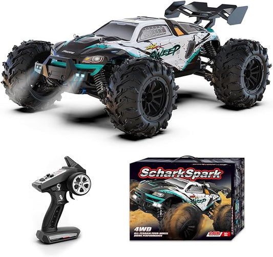 ScharkSpark Brushless RC Car for Adults, Max 70 KPH Fast , 4WD,1:16 RC Monster Truck,16102pro
