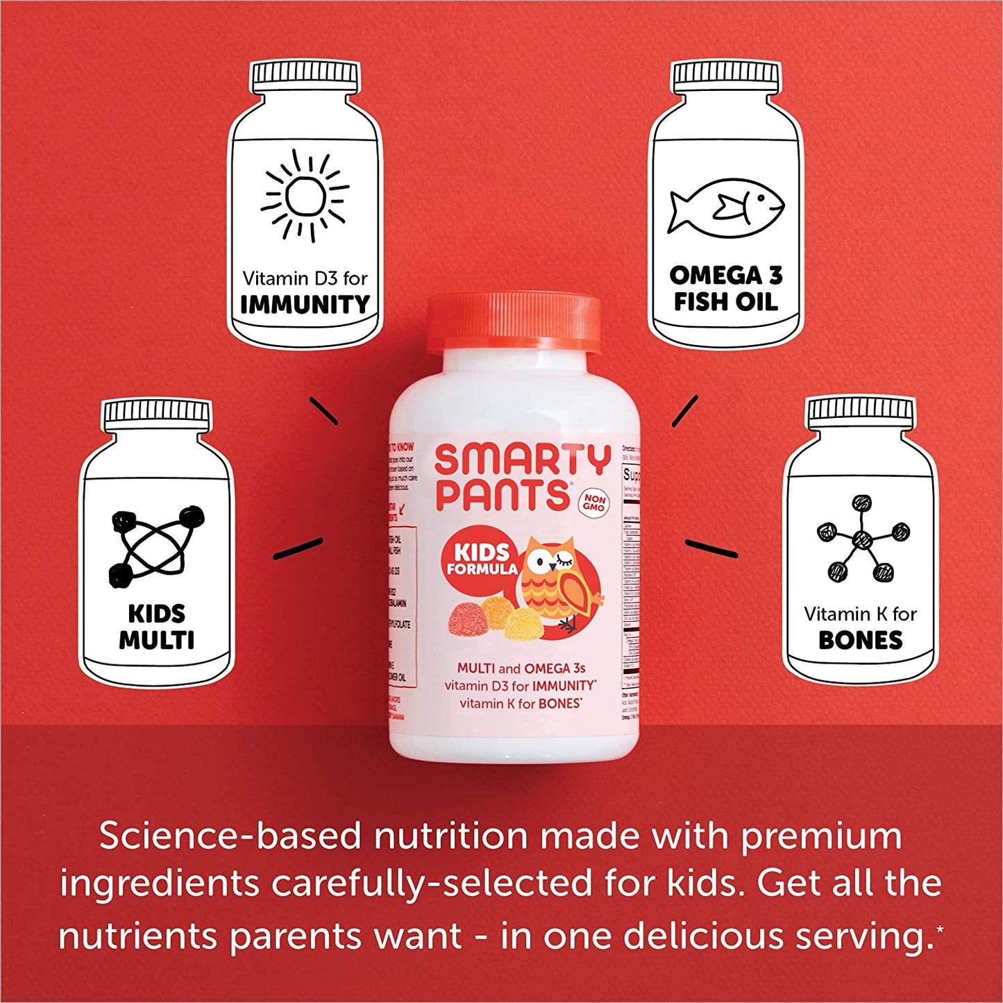 SmartyPants Kids Formula Multivitamin（ 180 Gummies）