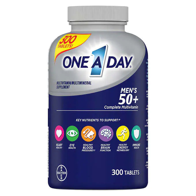 One A Day Men's 50+ Healthy Advantage Multivitamin,（ 300 Tablets）